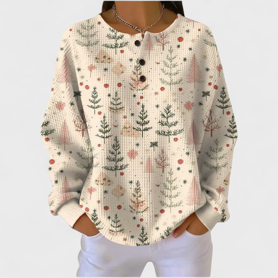EDDA™ | Maglione Crema con Delicato Abete