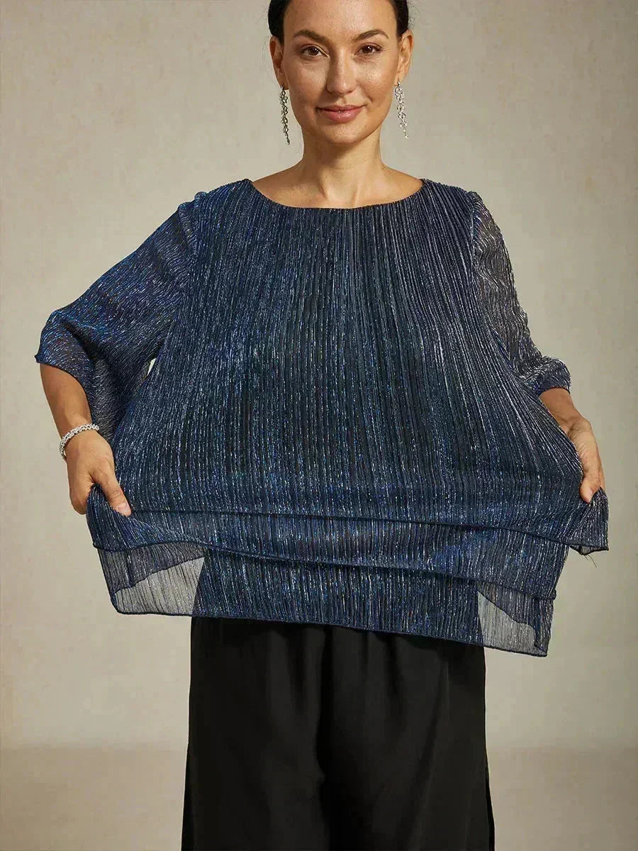 METALLIC SHIMMER BLOUSE