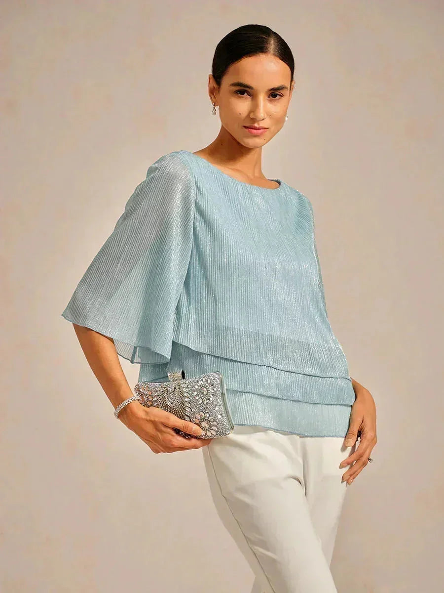 METALLIC SHIMMER BLOUSE