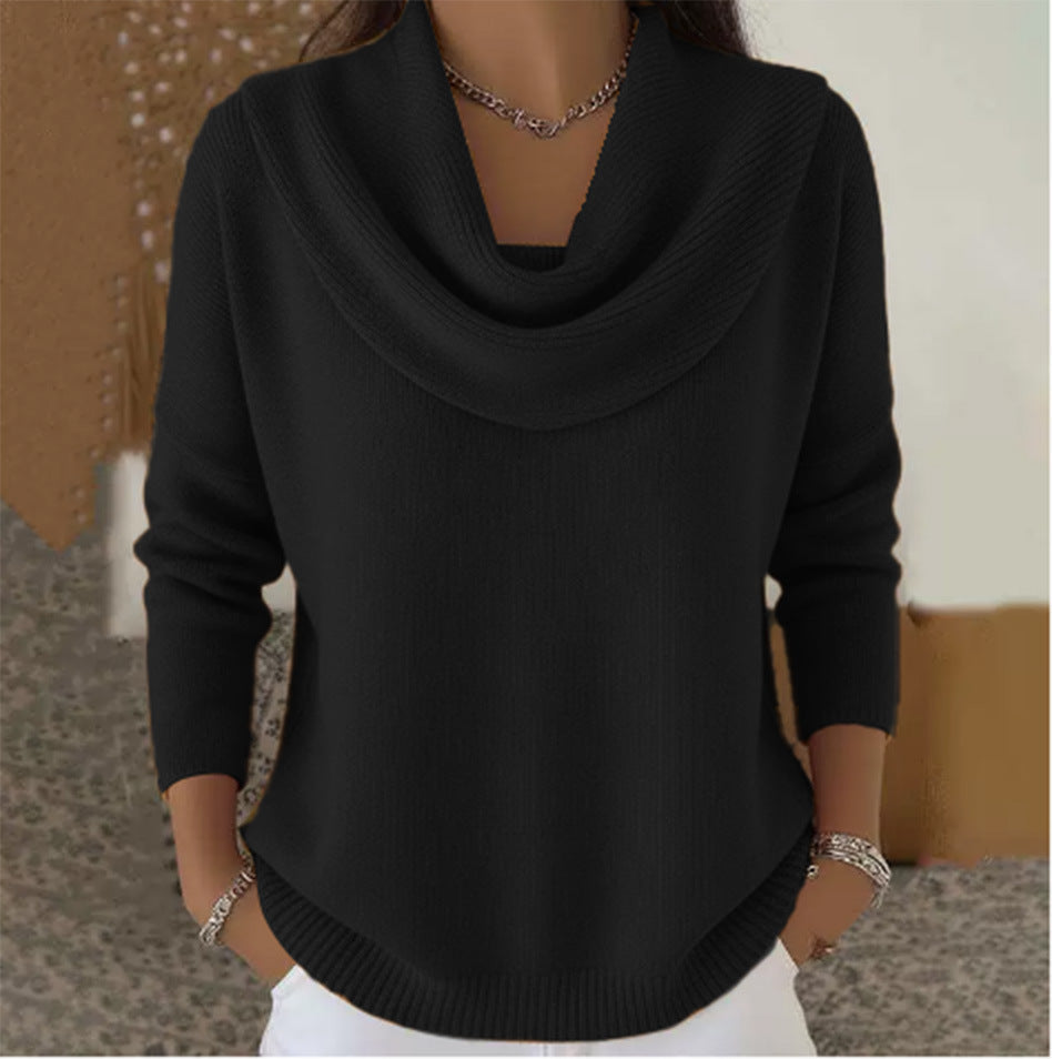 GIOIA™ | Maglione con Collo Drappeggiato