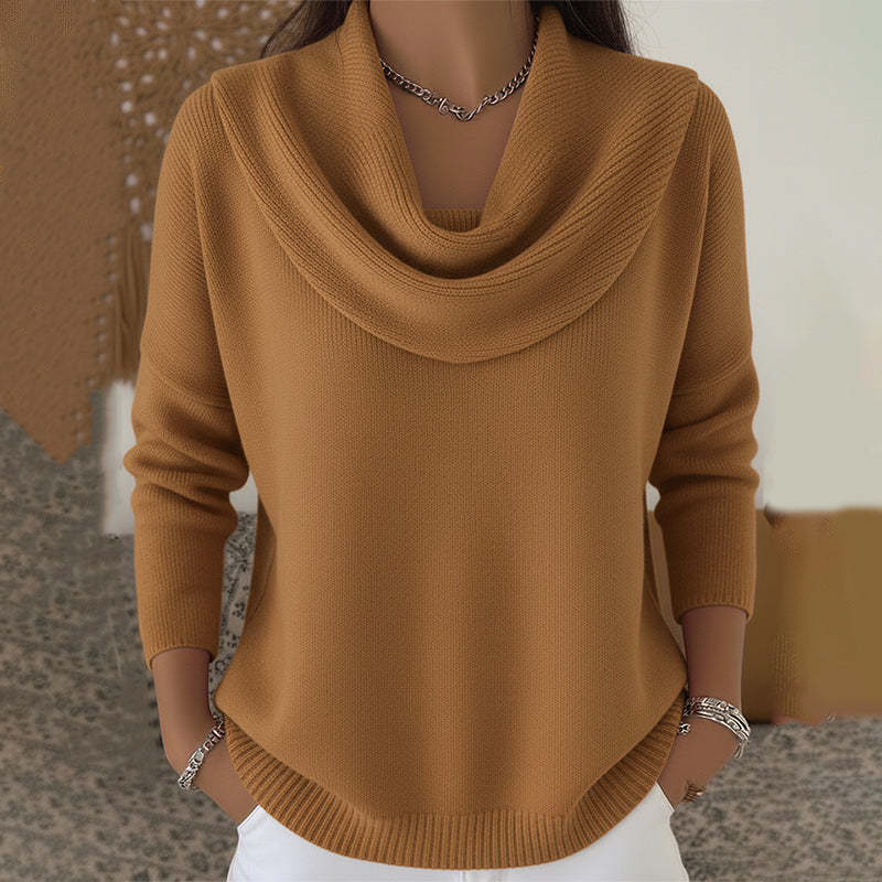 GIOIA™ | Maglione con Collo Drappeggiato