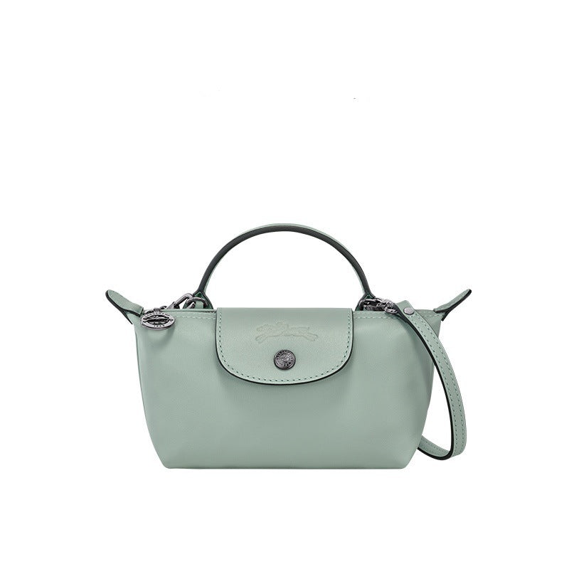 Borsetta Mini Longchamp in Pelle - Azzurro