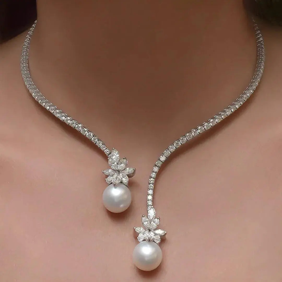 EUGENIA | Collana Elegante con Perle in Argento 925