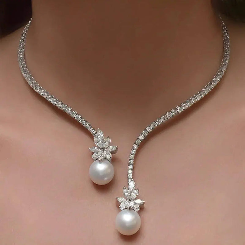 EUGENIA | Collana Elegante con Perle in Argento 925