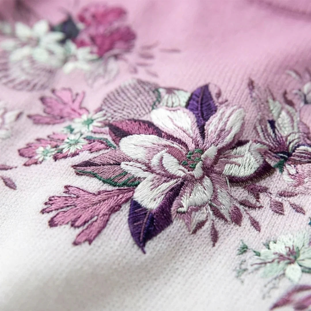 ALBINA™ | Maglione a Collo Alto Floreale