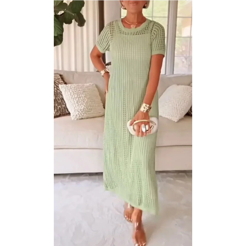 Abito lungo lungo con cut-out Bethany™ + Sottoveste gratuita