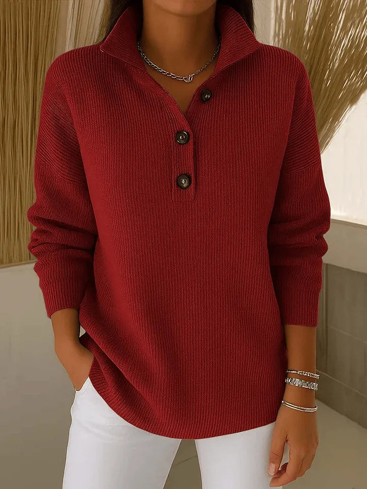 AMELIA™ | Maglione con Colletto Polo