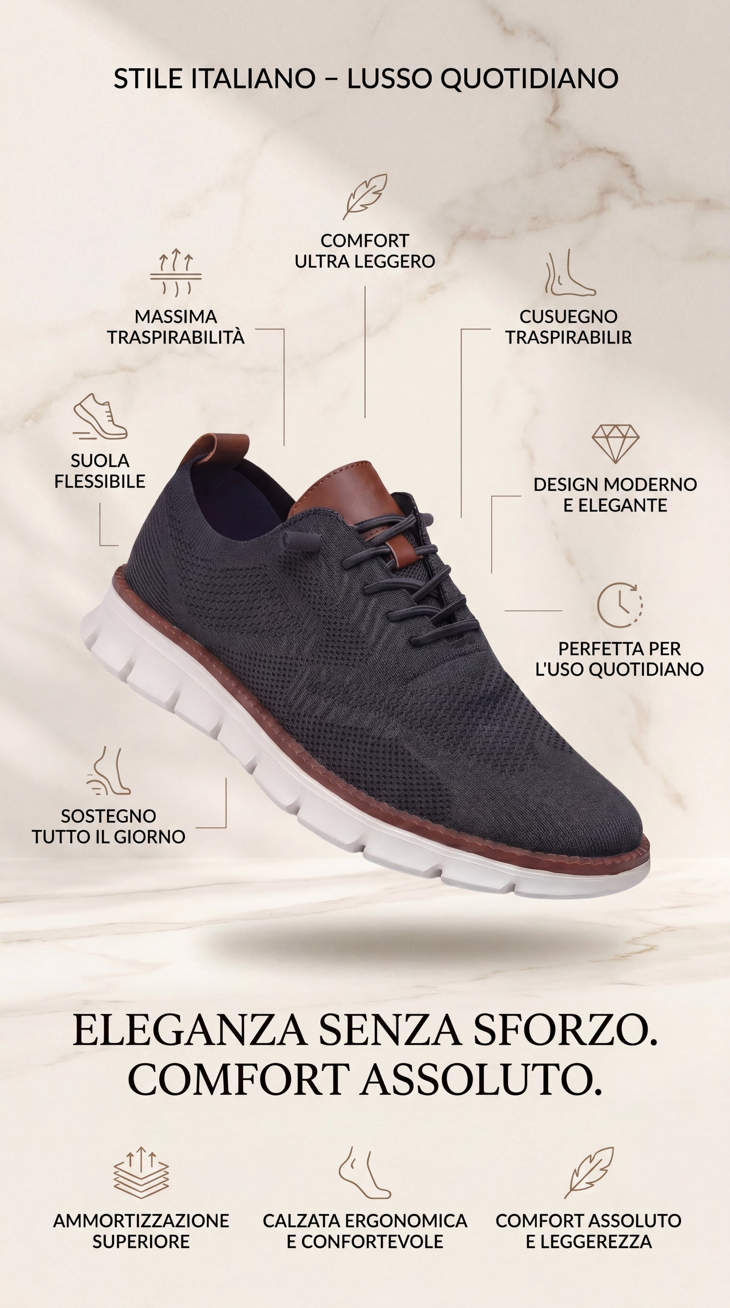 ULTRACOMFORT™ SHOES | Black-White