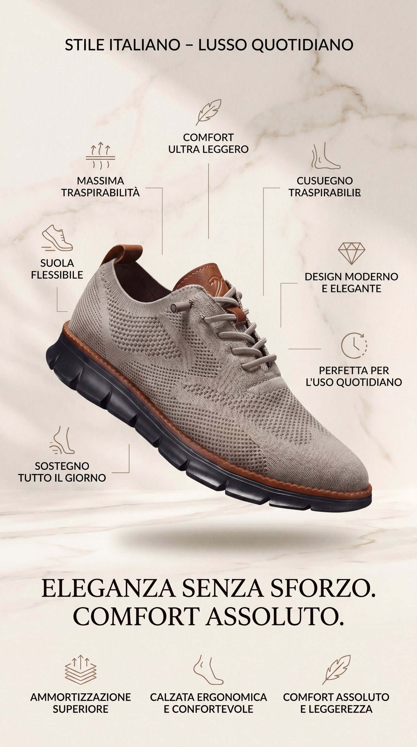 ZAPATOS ULTRACOMFORT™| Caqui-Negro