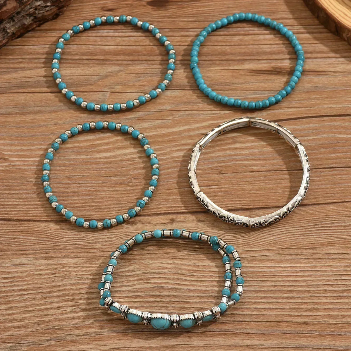 RAIMONDA | Set di Bracciali con Perline Turchesi