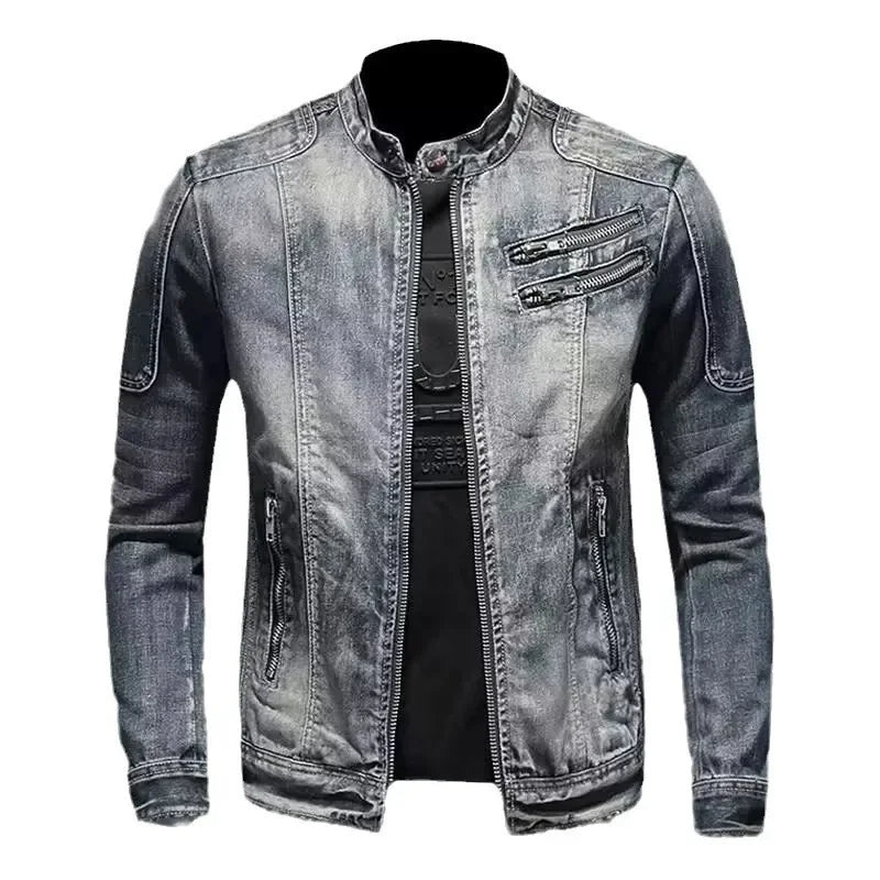 BRUNO | Giacca Denim Biker