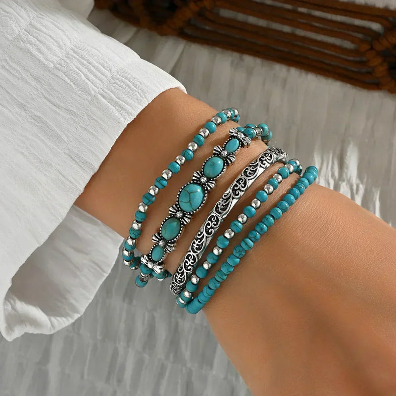 RAIMONDA | Set di Bracciali con Perline Turchesi