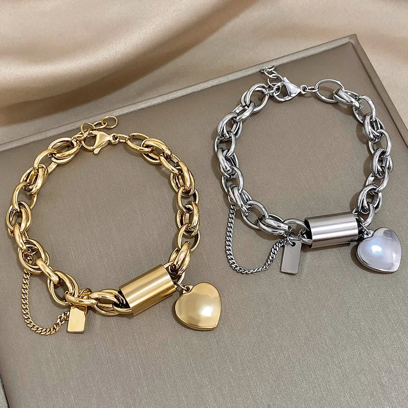MARISTELLA | Bracciale con Ciondolo a Cuore Dorato