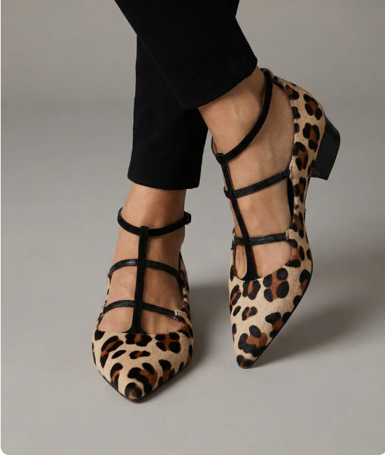 PAOLA™ | Scarpe con Tacco e Dettaglio Leopardato