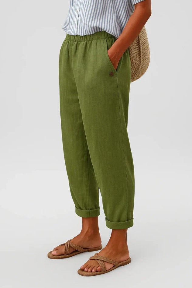 Pantaloni Romina™ in Lino-Cotone Senza Tempo