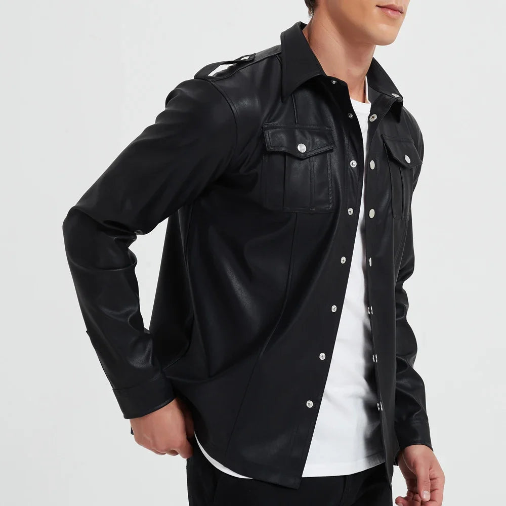 ALDO | Maglia in Pelle a Manica Lunga