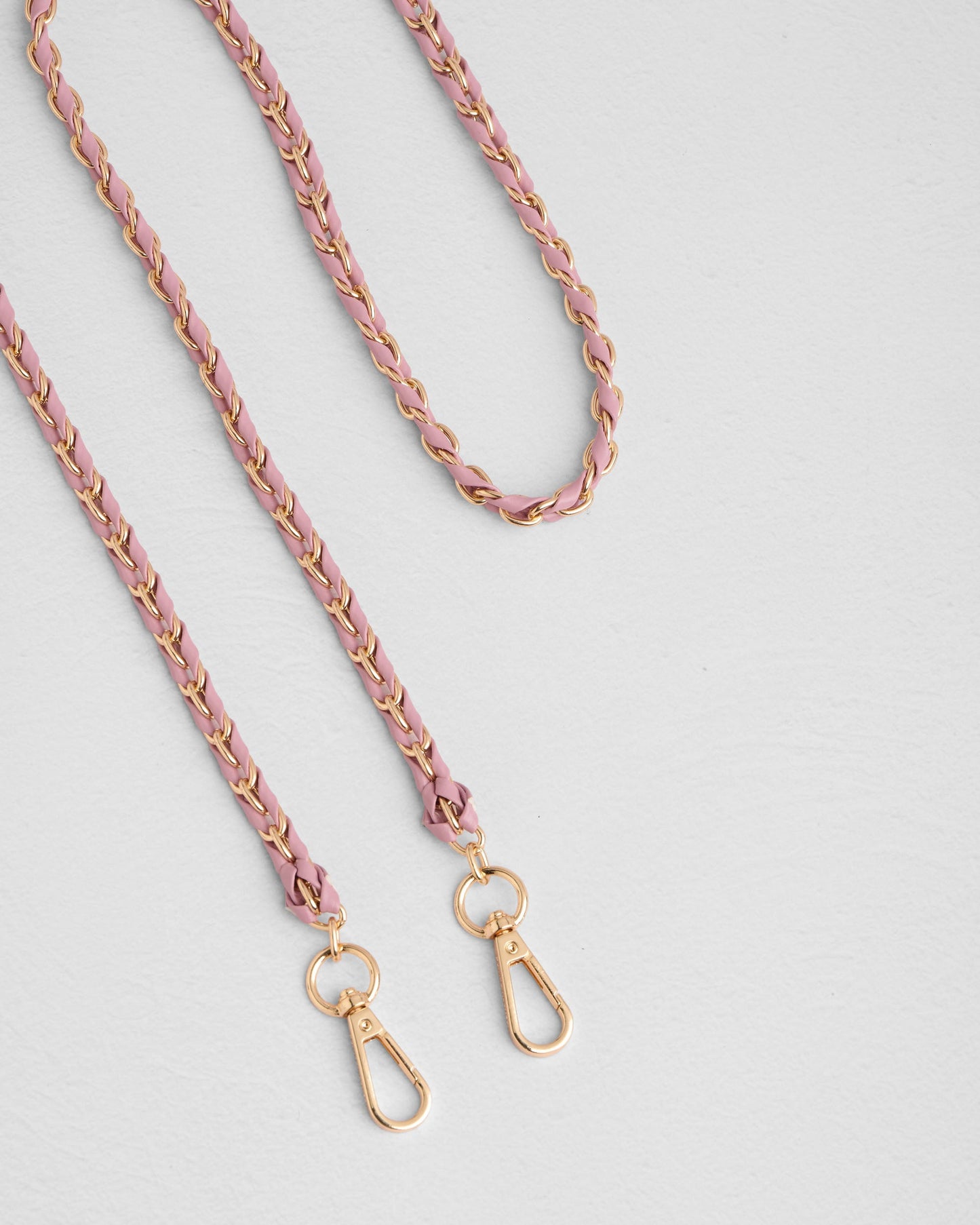 Tracolla Catena Oro Intreccio Rosa Chiaro