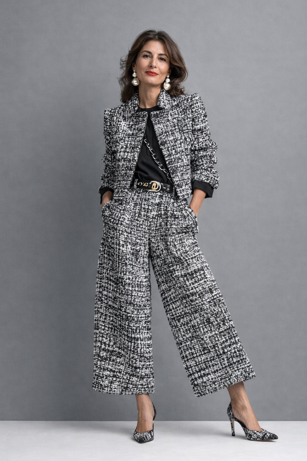 LUCIA™ | Completo 2 Pezzi in Tweed con Giacca Corta