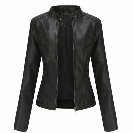 MIRANDA™ | Giacca Biker Slim con Collo alla Coreana