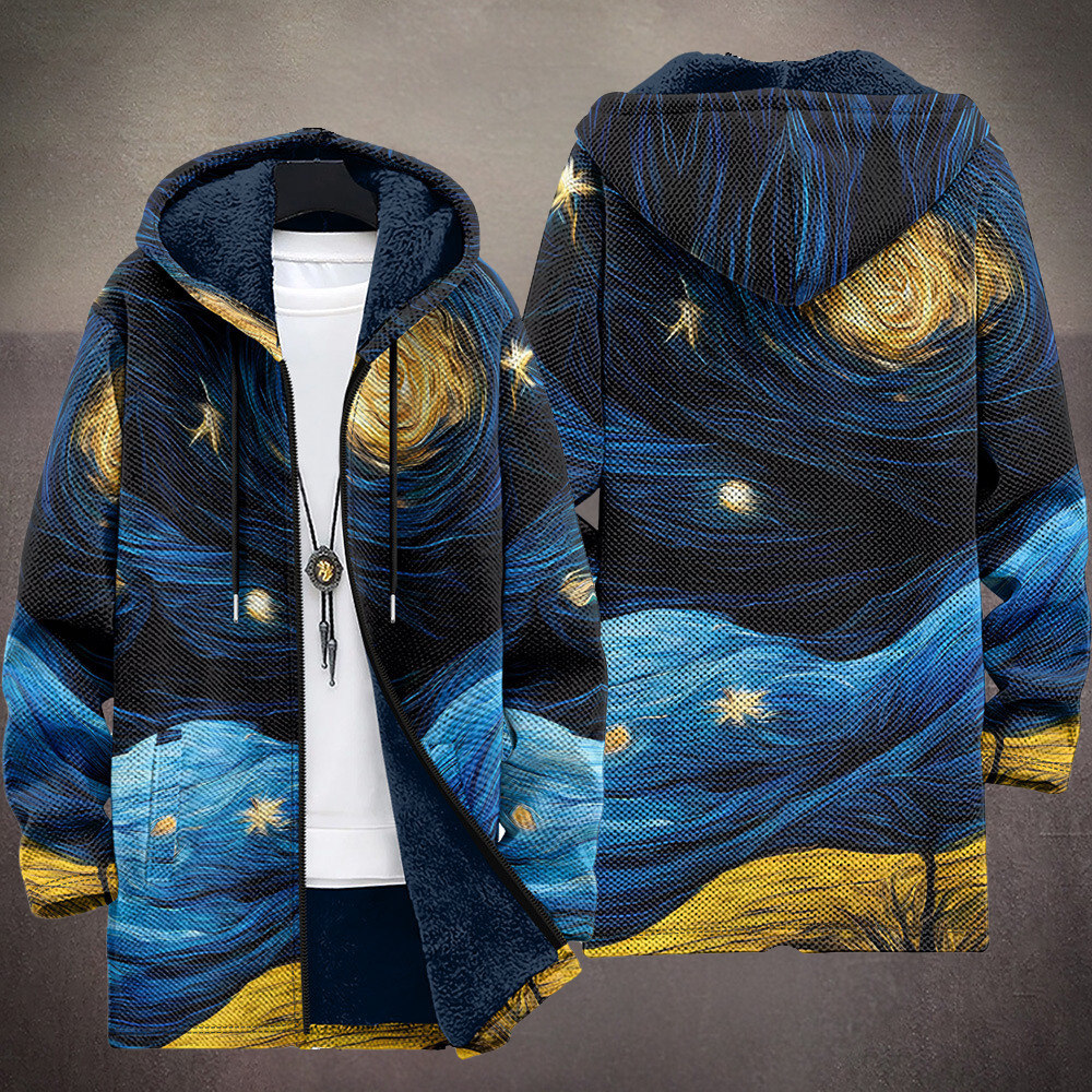 ZELINDA™ | Cardigan con Cappuccio Blu Notte e Oro