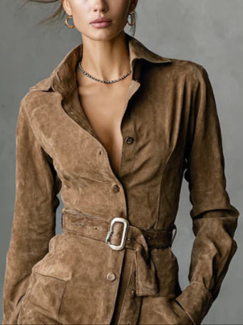 LETIZIA™ | Abito Midi con Collo a Revers