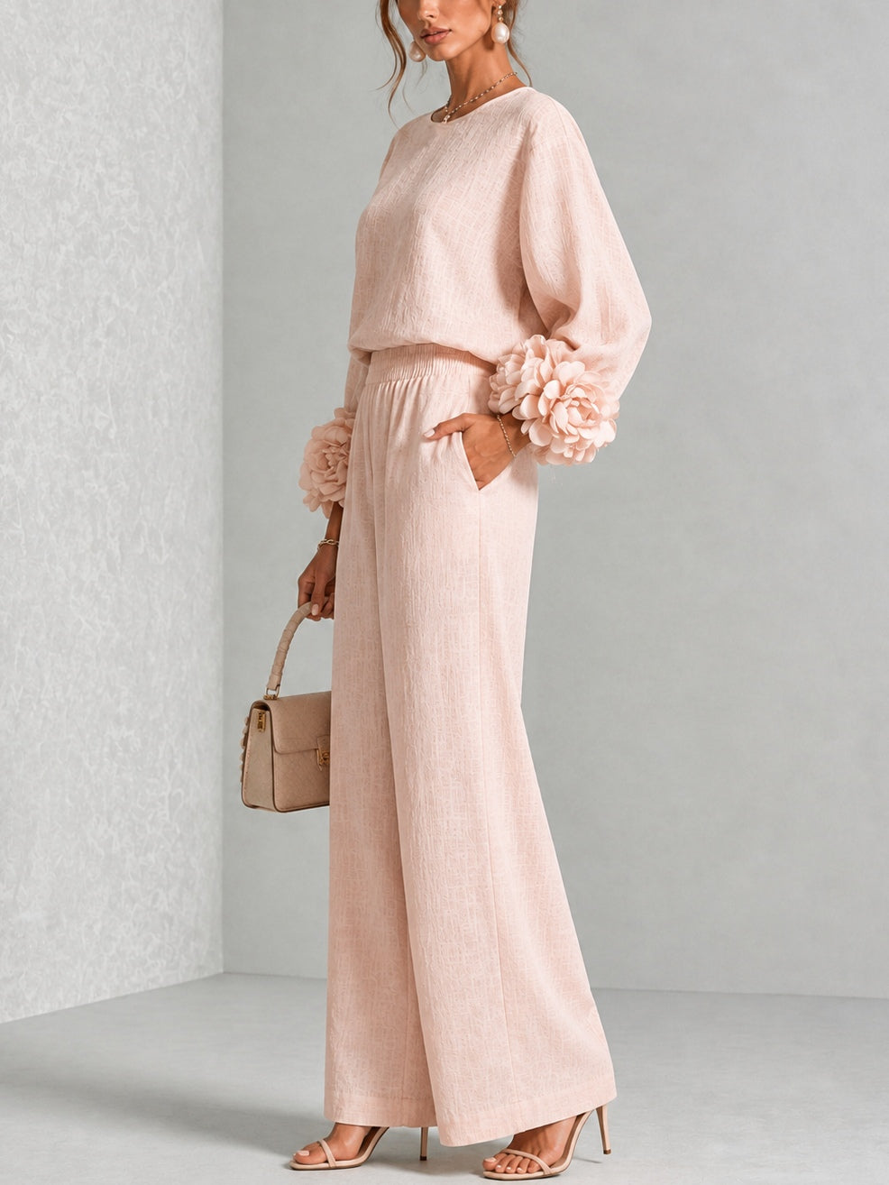 LILIANA™ | Completo 2 Pezzi con Polsini Floreali