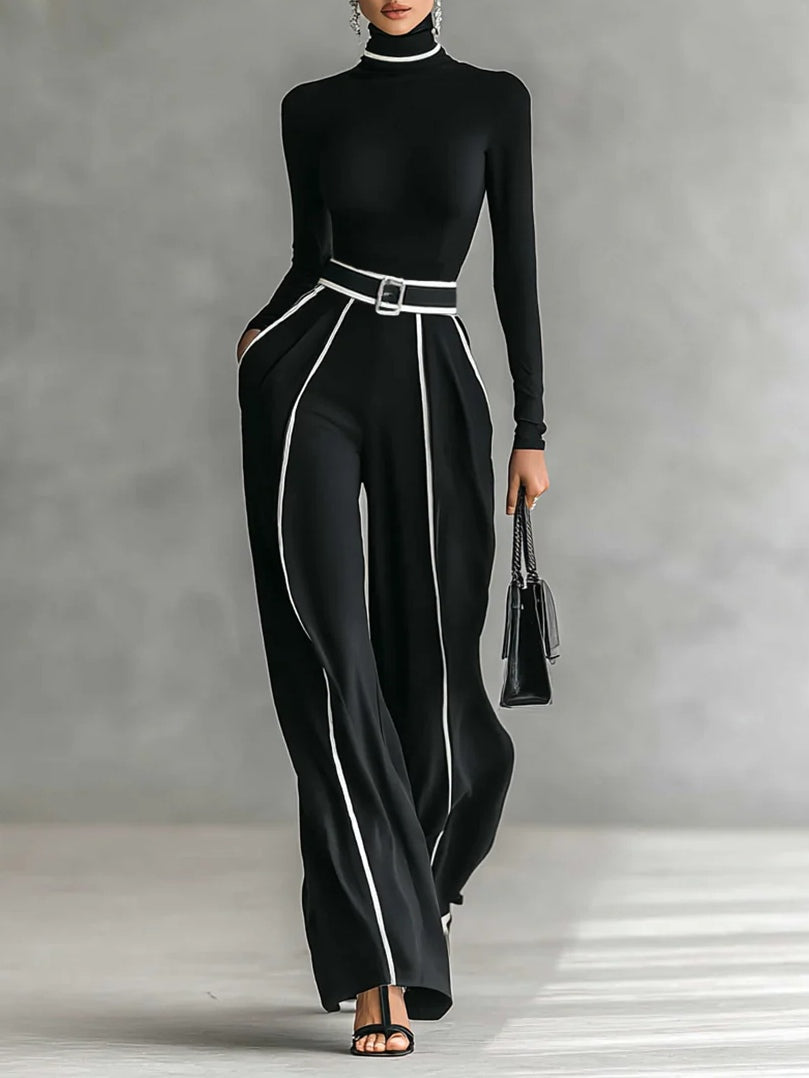 GIOVANNA™ | Completo Due Pezzi con Collo Alto e Pantalone Ampio