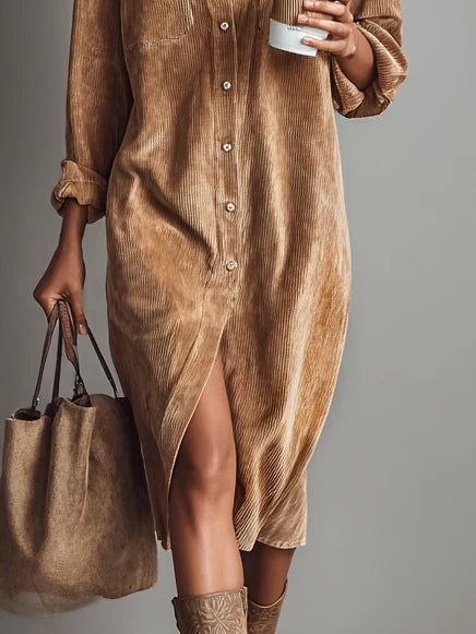 TERESA™ | Abito Midi con Abbottonatura e Taschini
