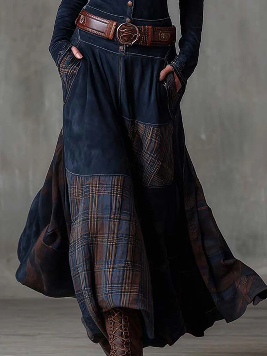 FILOMENA™ | Abito Lungo Patchwork con Cintura