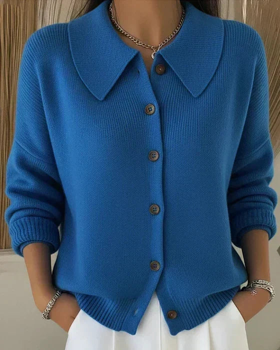 VELIA™ | Cardigan con Colletto a Camicia