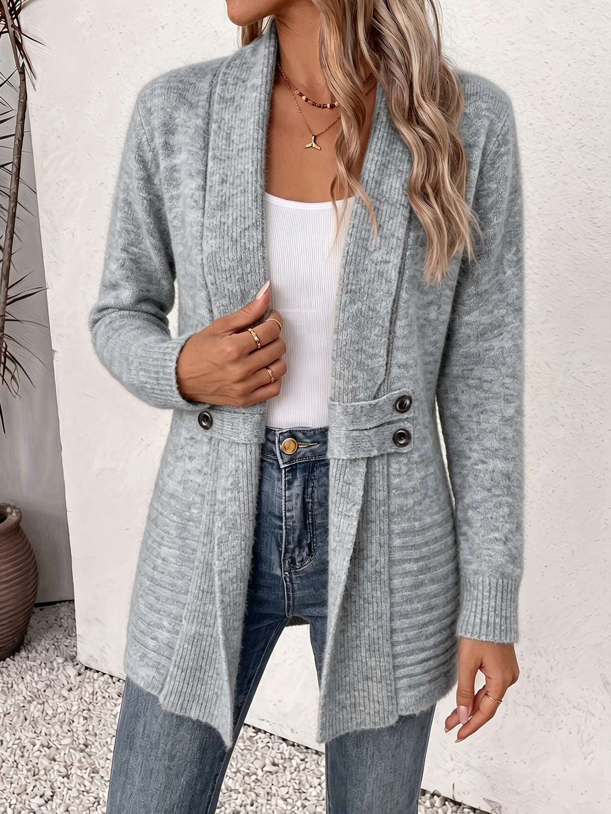 ROSSELLA™ | Cardigan Aperto con Vita Sagomata