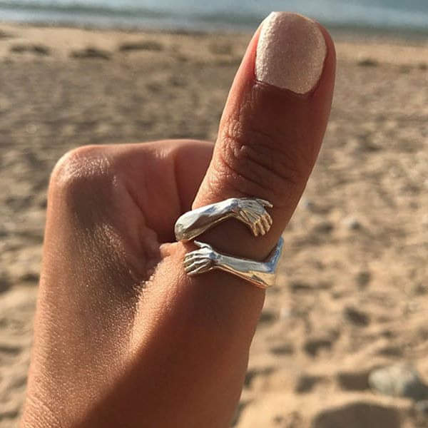 COSTANZA | Anello Abbraccio Argentato Regolabile
