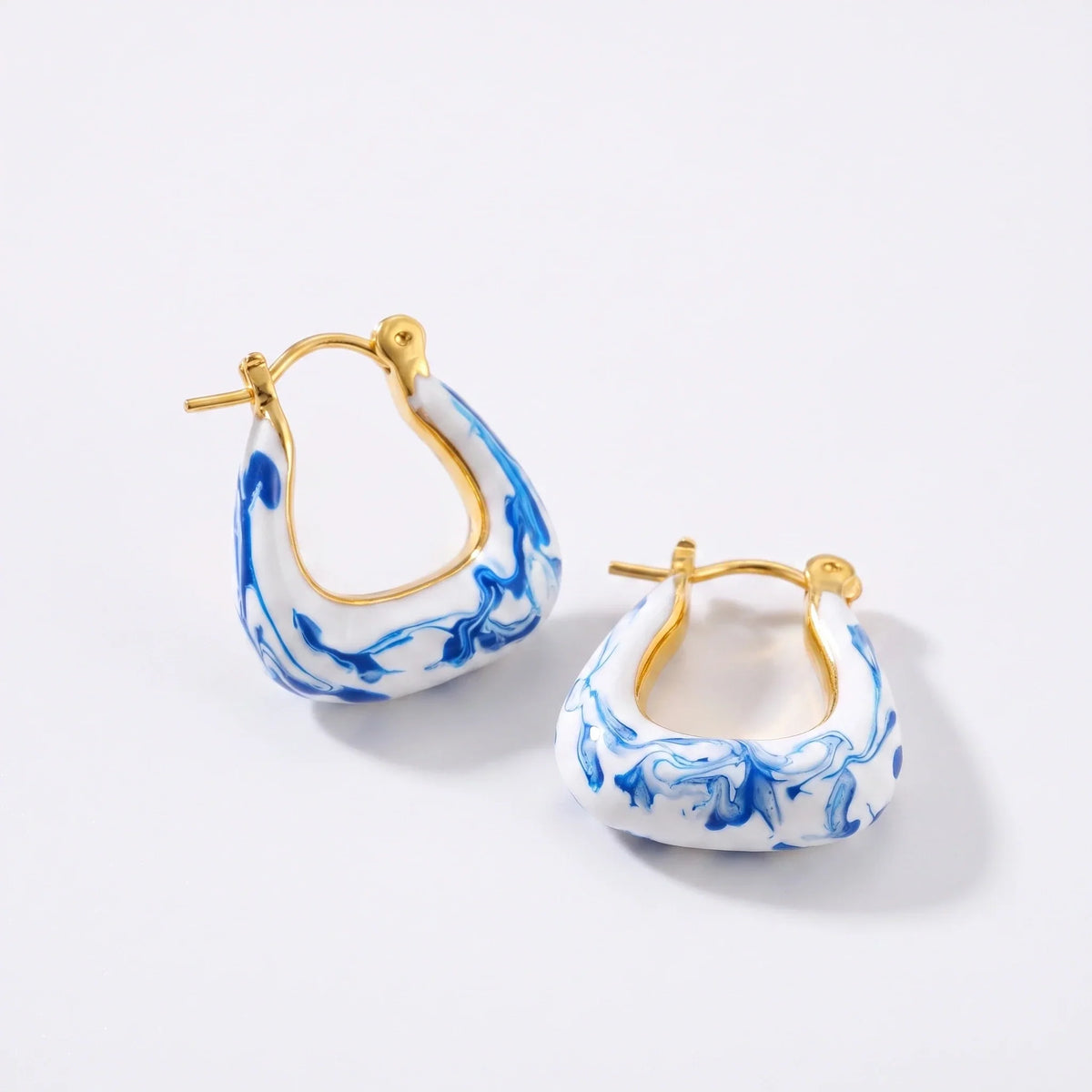 Orecchini a Cerchio Blu Mediterraneo