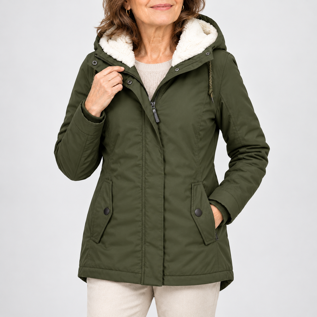 FENVAR™ | Parka Imbottito con Cappuccio in Sherpa