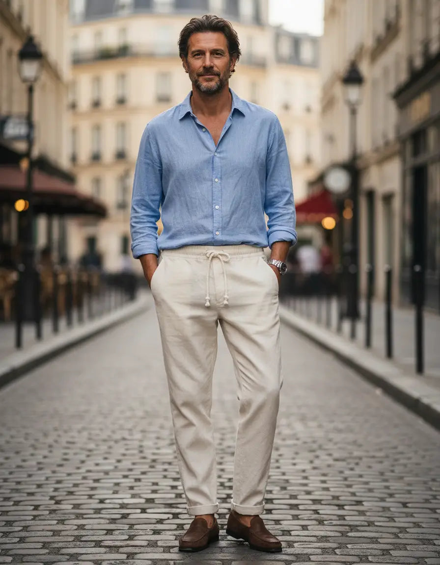 LAGO™ | Pantaloni Eleganti in Lino