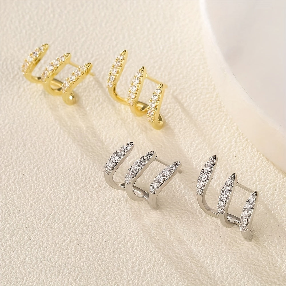 Rosangela | Orecchino Triplo Elegante
