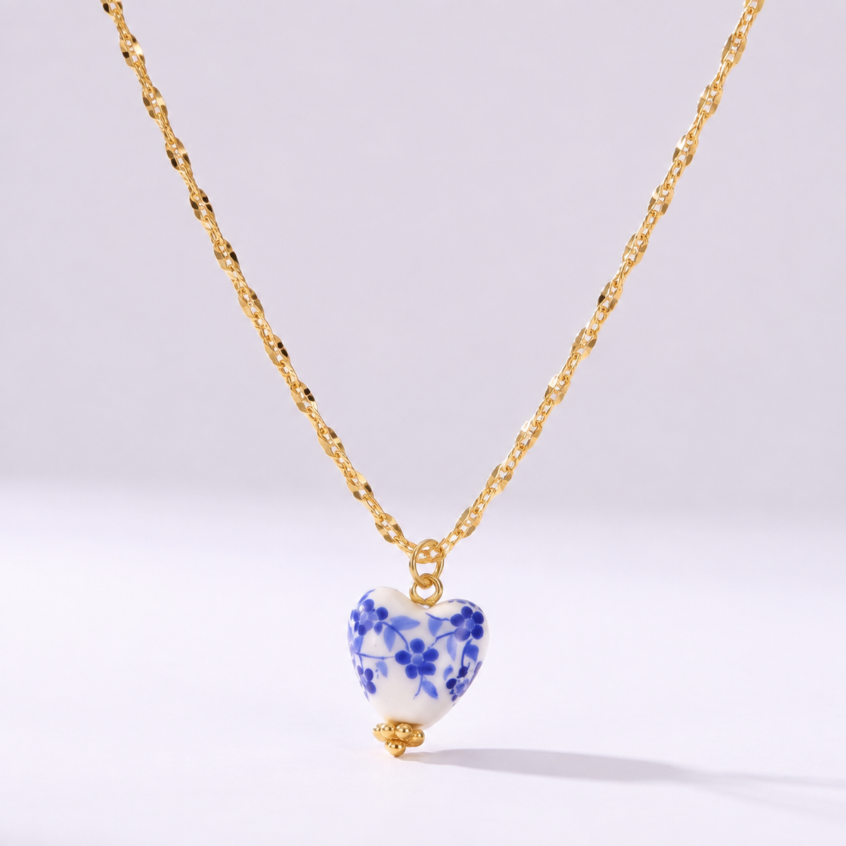 Collana Cuore in Ceramica di Maiolica