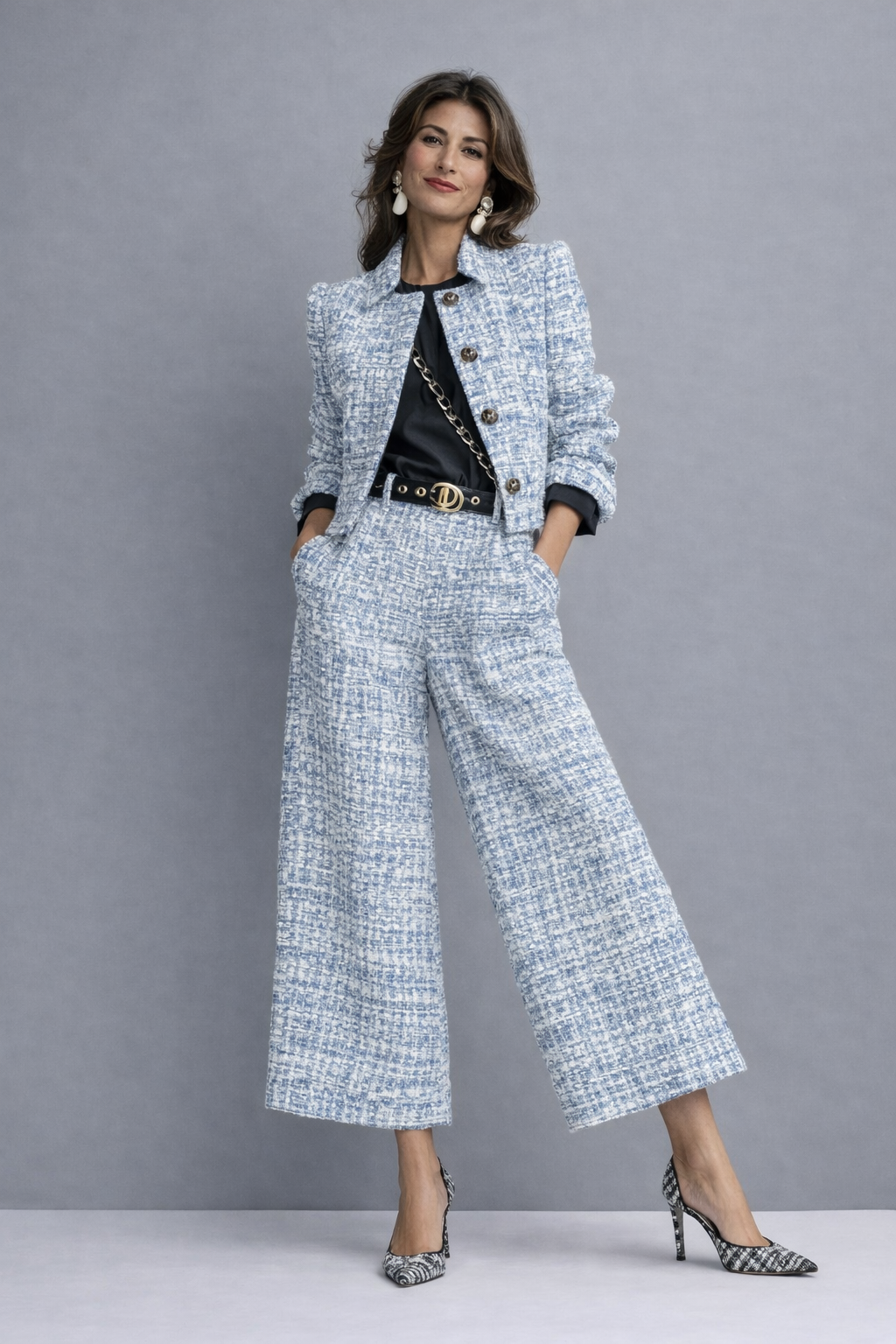 LUCIA™ | Completo 2 Pezzi in Tweed con Giacca Corta
