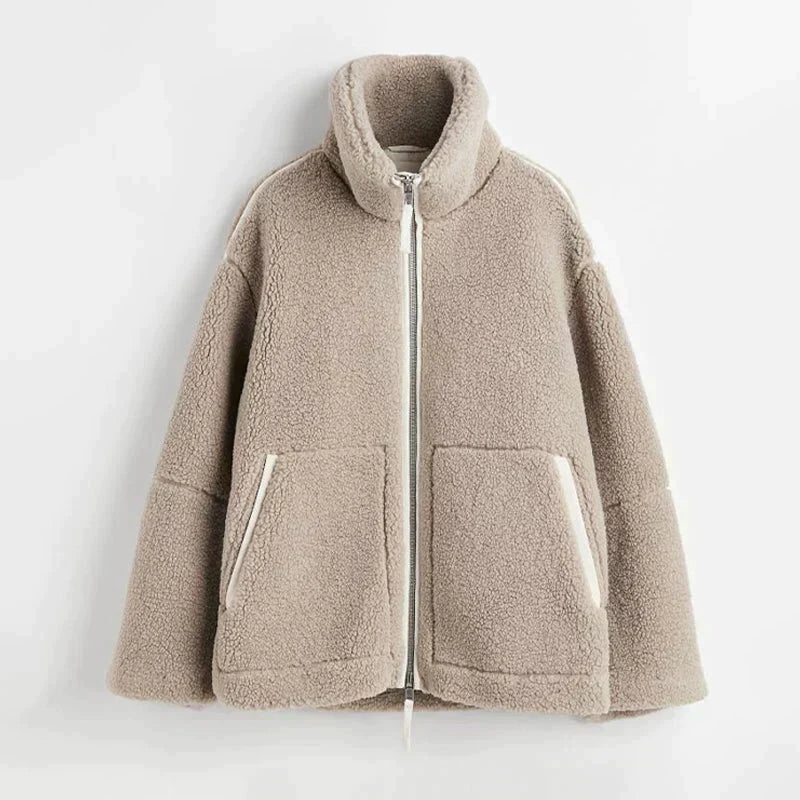 GRAZIA™ | Giacca Teddy Oversize con Collo Alto