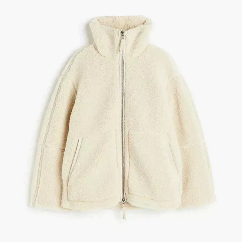 GRAZIA™ | Giacca Teddy Oversize con Collo Alto