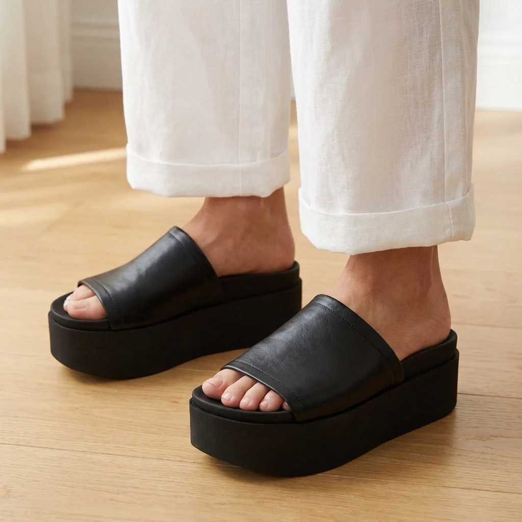 ROMA™ | Sandali con piattaforma in pelle