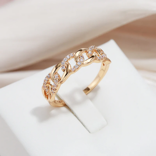 ANNAMARIA | Anello Dorato “Maglia Chic”