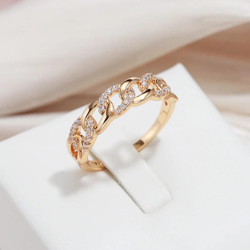 ANNAMARIA | Anello Dorato “Maglia Chic”