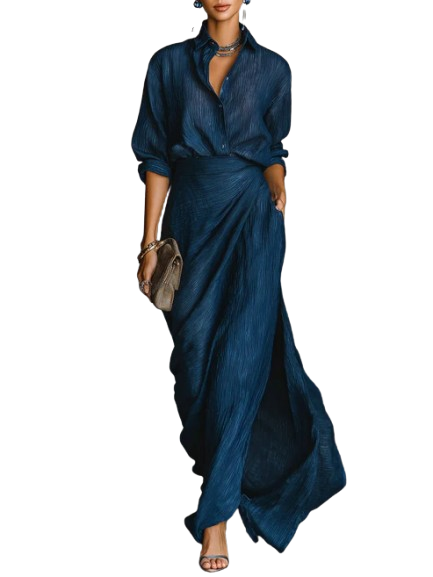 MARIELLA™ | Completo Camicia e Gonna Lunga