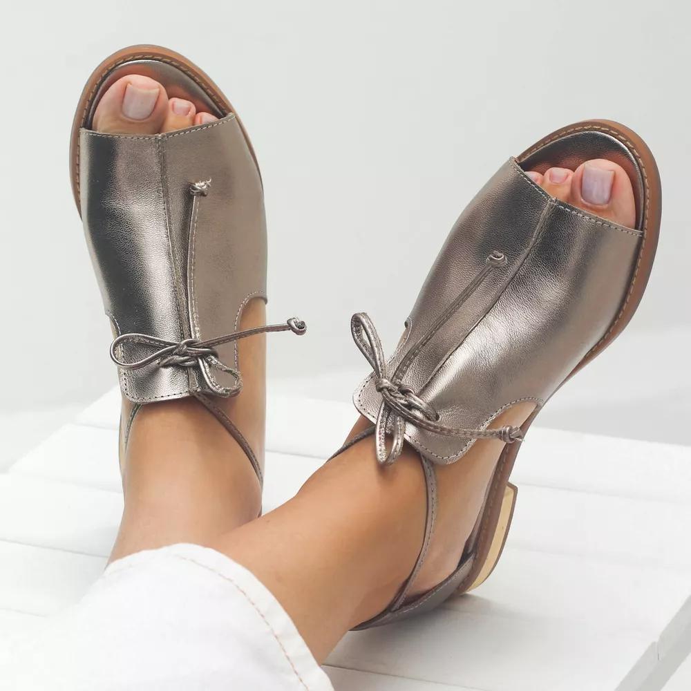 VITTORIA RICCI™ | Sandali in pelle metallizzata