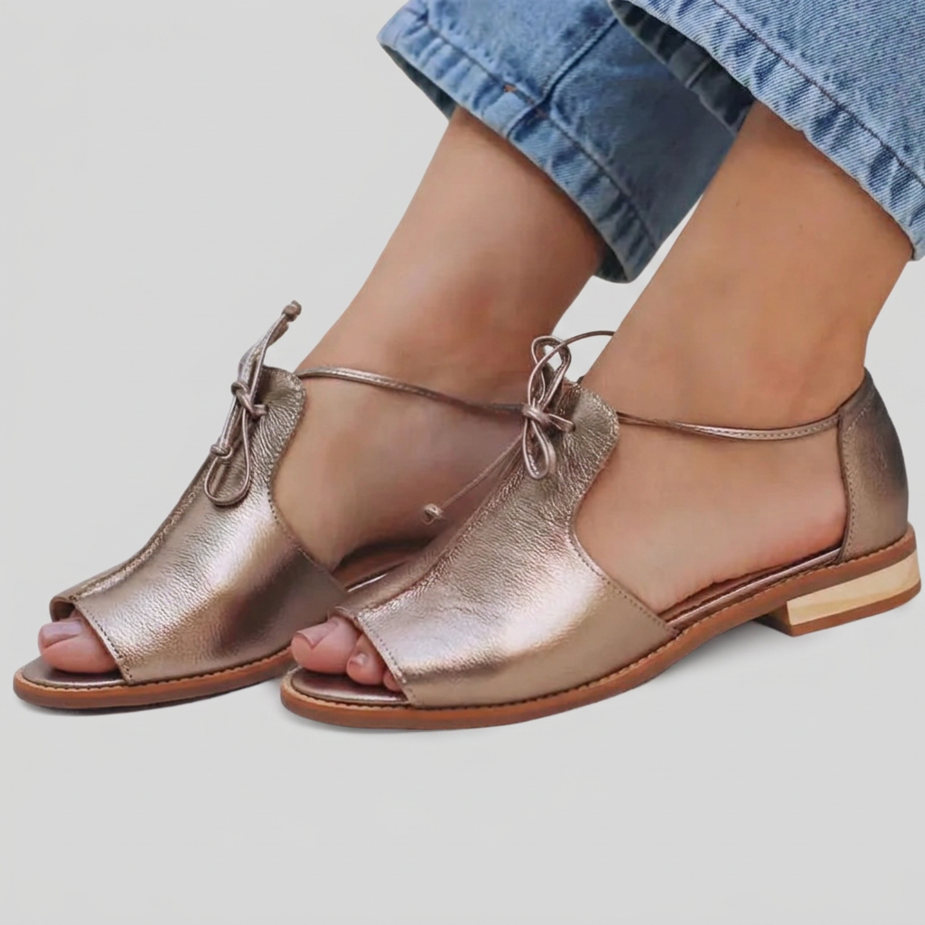 VITTORIA RICCI™ | Sandali in pelle metallizzata