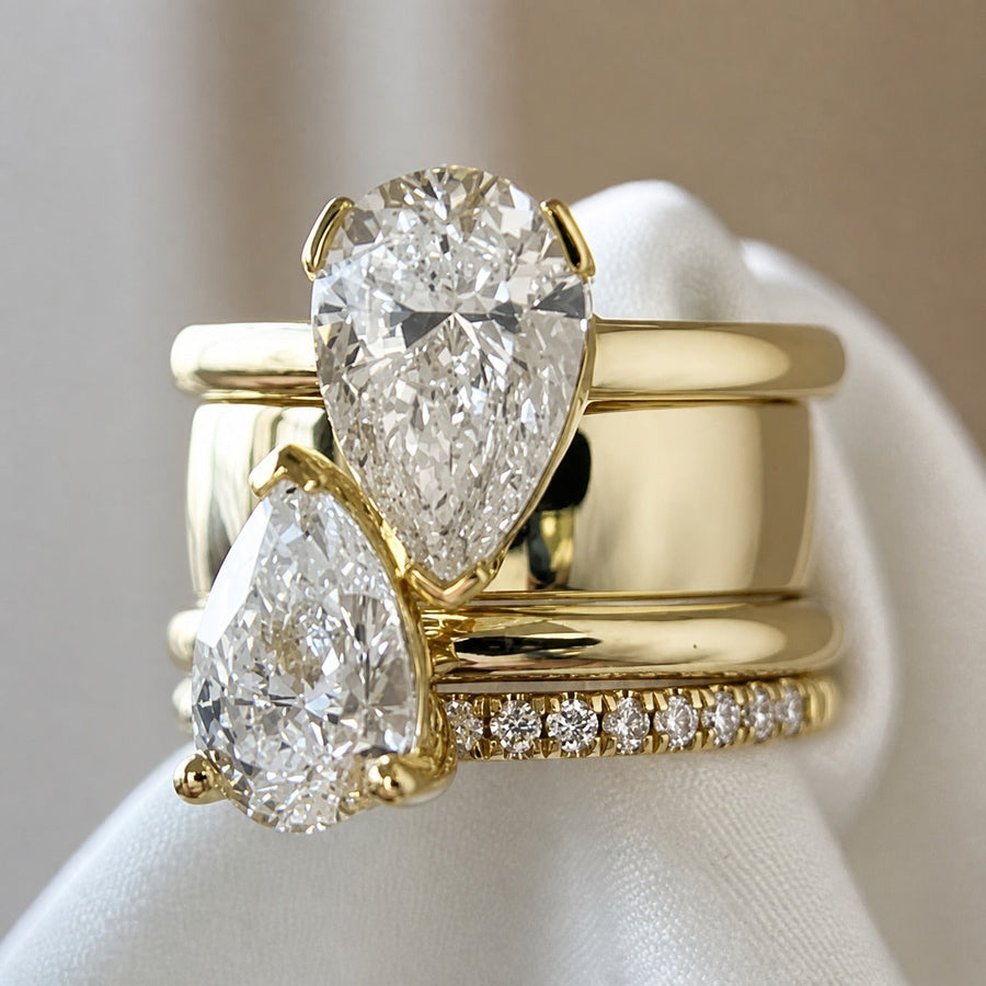 GISELLA | Anello Vintage con Doppio Zircone
