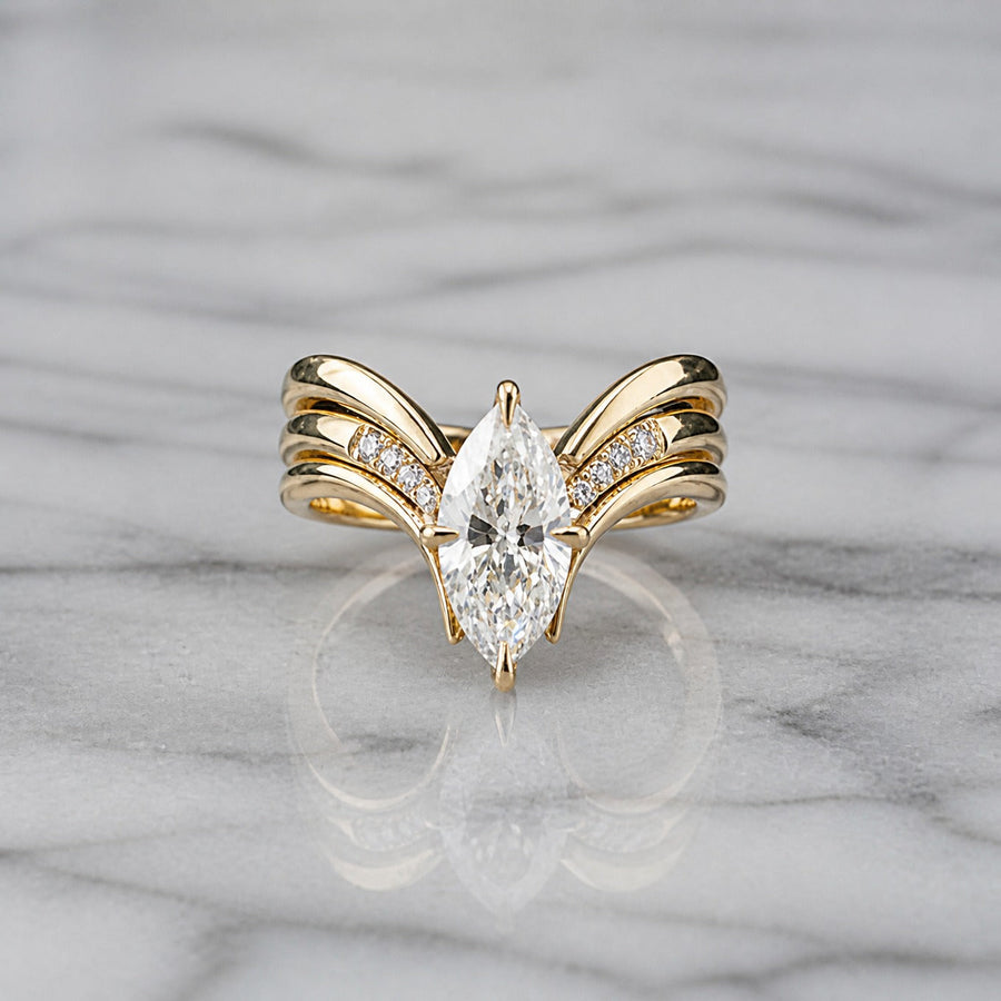ESTER | Anello Dorato a Corona
