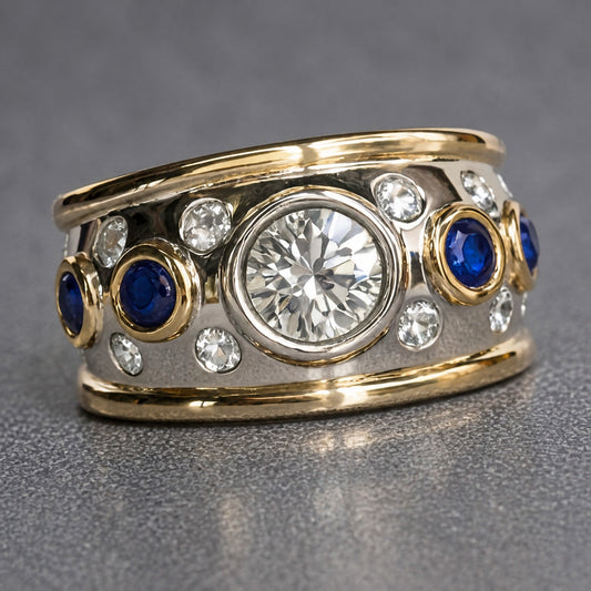 FLAVIA | Anello Vintage con Zirconi Incastonati