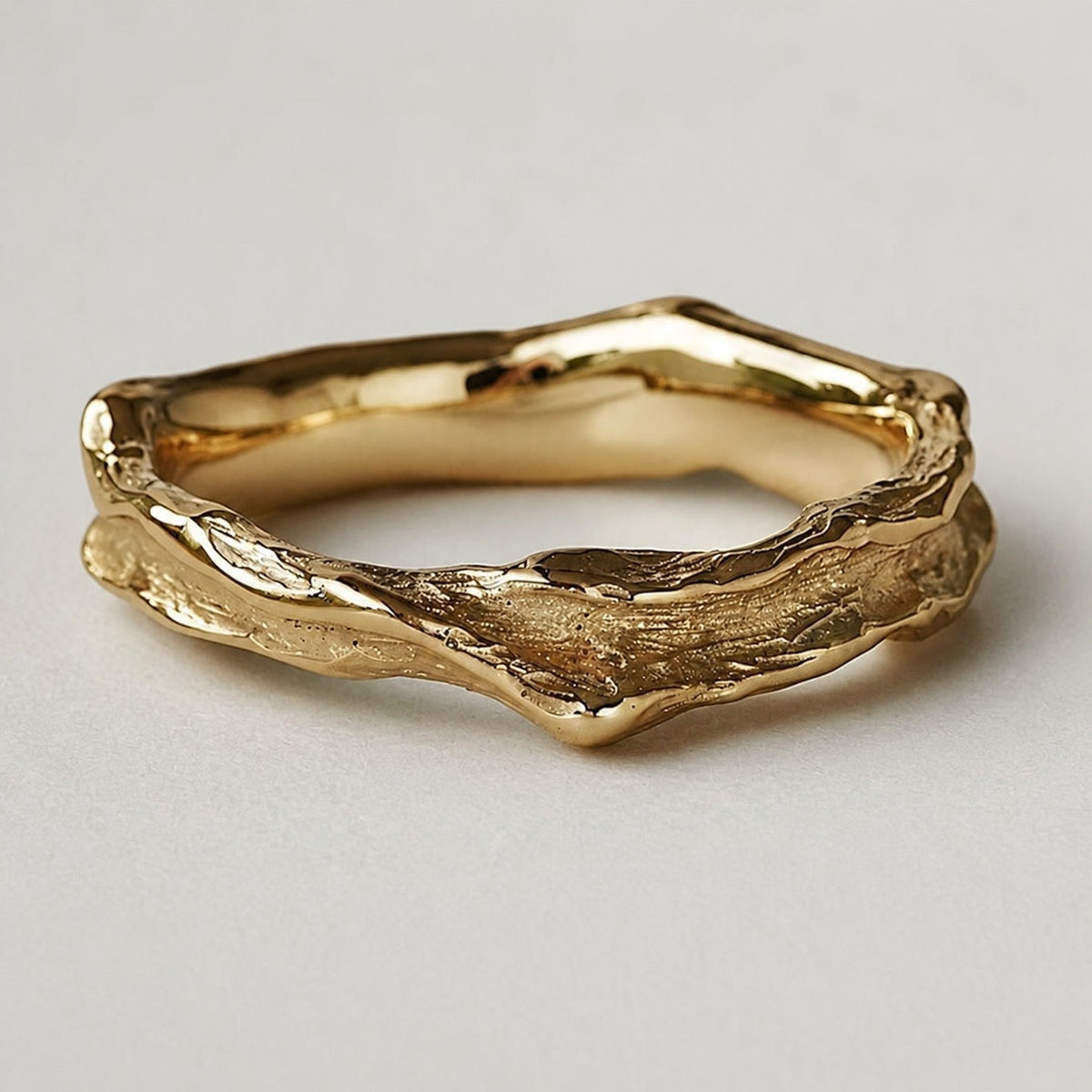 CHIARA | Anello Dorato Fascia Classica